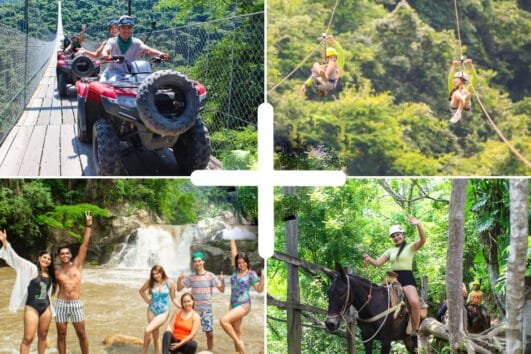 Combo Jorullo Bridge ATV DBL+ Canopy+ Mulas